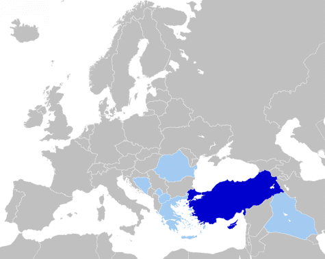 خارطة التركية